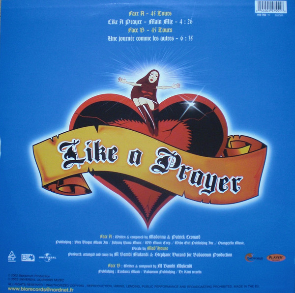 Mad'House - Like A Prayer | Bio Records (015 755 - 1) - 2 Mad'House - Like A Prayer | Bio Records (015 755 - 1) - 2