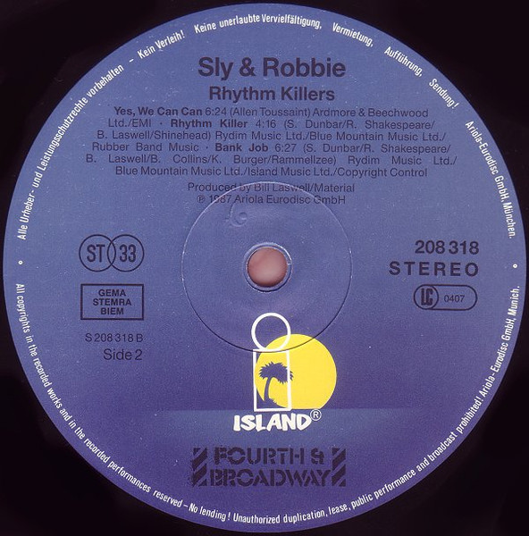 Sly & Robbie - Rhythm Killers | Island Records (208 318) - 4 Sly & Robbie - Rhythm Killers | Island Records (208 318) - 4