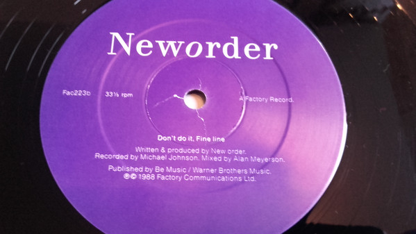 New Order - Fine Time | Factory (Fac223) - 2