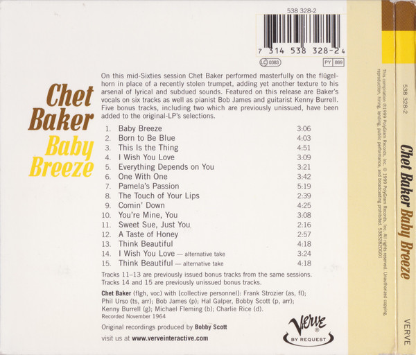 Chet Baker - Baby Breeze | Verve Records (538 328-2) - 2 Chet Baker - Baby Breeze | Verve Records (538 328-2) - 2