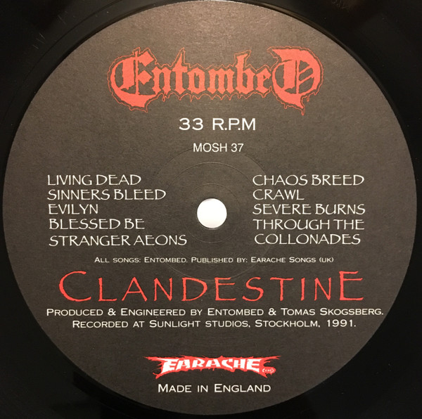 Entombed - Clandestine | Earache (MOSH 37) - 4
