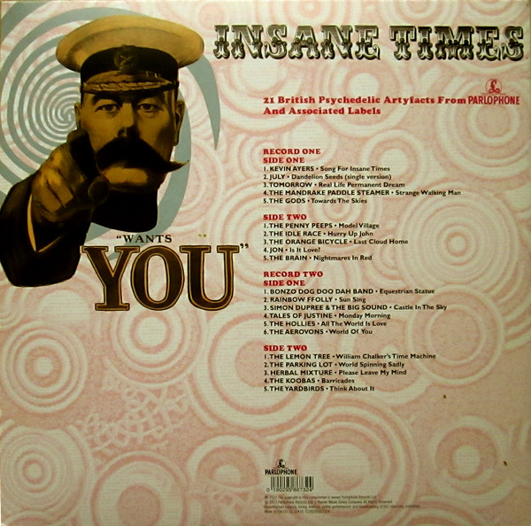 Various - Insane Times (21 British Psychedelic Artyfacts From Parlophone And Associated Labels) | Parlophone (0190295867324) - 2