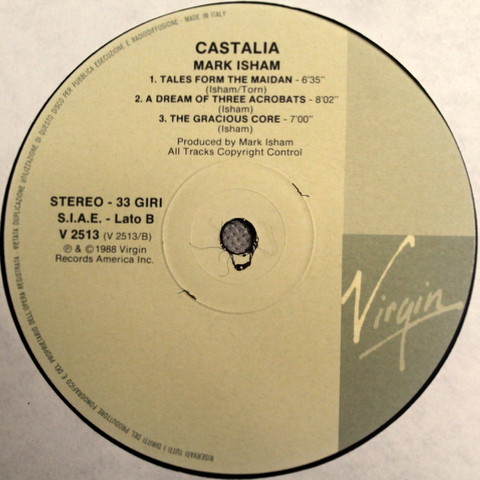 Mark Isham - Castalia | Virgin (V 2513) - 3 Mark Isham - Castalia | Virgin (V 2513) - 3