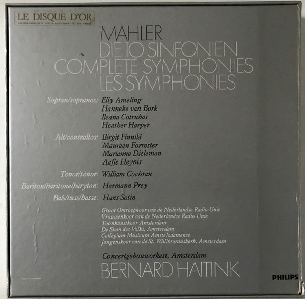 Gustav Mahler conducted by Bernard Haitink - Die 10 Sinfonien | Philips (6768 021) - 2