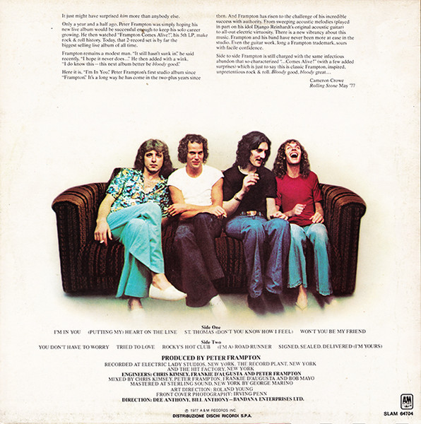 Peter Frampton - I'm In You | A&M Records (SLAM 64704) - 2 Peter Frampton - I'm In You | A&M Records (SLAM 64704) - 2