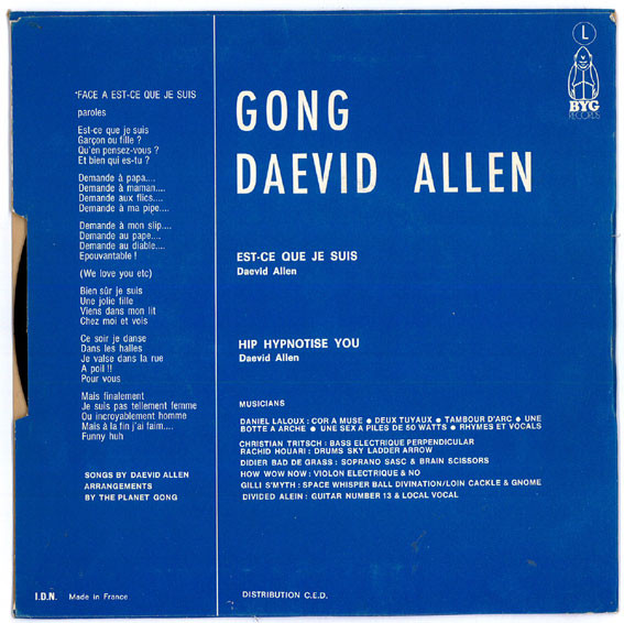 Daevid Allen , Gong - Garçon Ou Fille | BYG Records (129.021) - 2