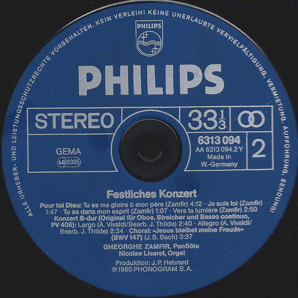 Gheorghe Zamfir - Festliches Konzert | Philips (6313 094) - 4 Gheorghe Zamfir - Festliches Konzert | Philips (6313 094) - 4