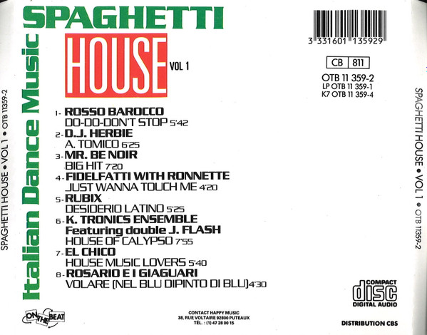 Various - Spaghetti House Vol 1 | On The Beat (OTB 11359-2) - 2 Various - Spaghetti House Vol 1 | On The Beat (OTB 11359-2) - 2