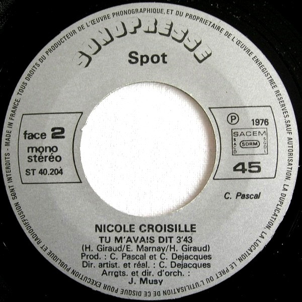 Nicole Croisille - Téléphone-Moi | Sonopresse (ST 40.204) - 4