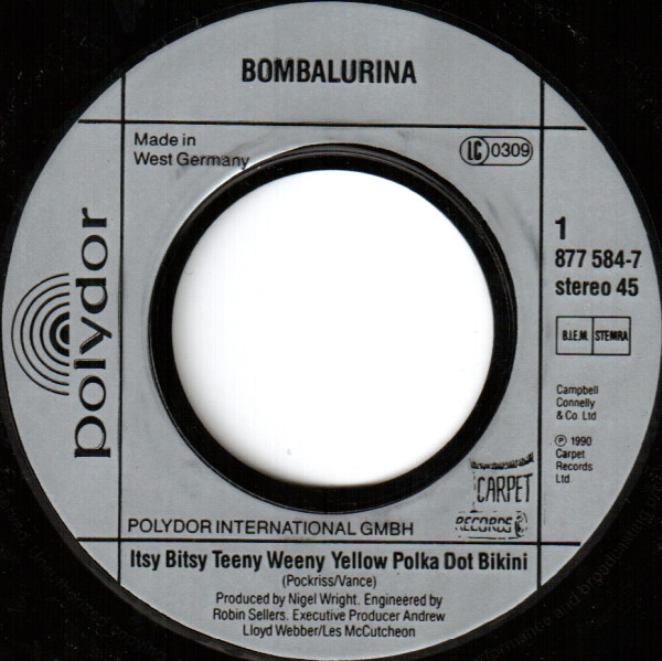 Bombalurina - Itsy Bitsy Teeny Weeny Yellow Polka Dot Bikini | Polydor (877 584-7) - 3 Bombalurina - Itsy Bitsy Teeny Weeny Yellow Polka Dot Bikini | Polydor (877 584-7) - 3