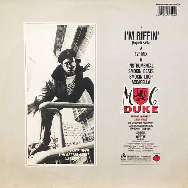 MC Duke - I'm Riffin' (English Rasta) | BCM Records (BCM 12204) - 2 MC Duke - I'm Riffin' (English Rasta) | BCM Records (BCM 12204) - 2