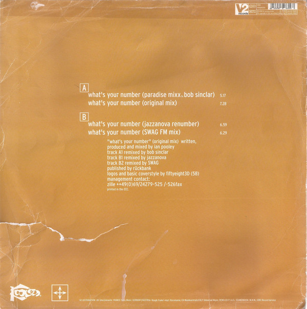 Ian Pooley - What's Your Number | V2 Records (VVR5003316) - 2 Ian Pooley - What's Your Number | V2 Records (VVR5003316) - 2