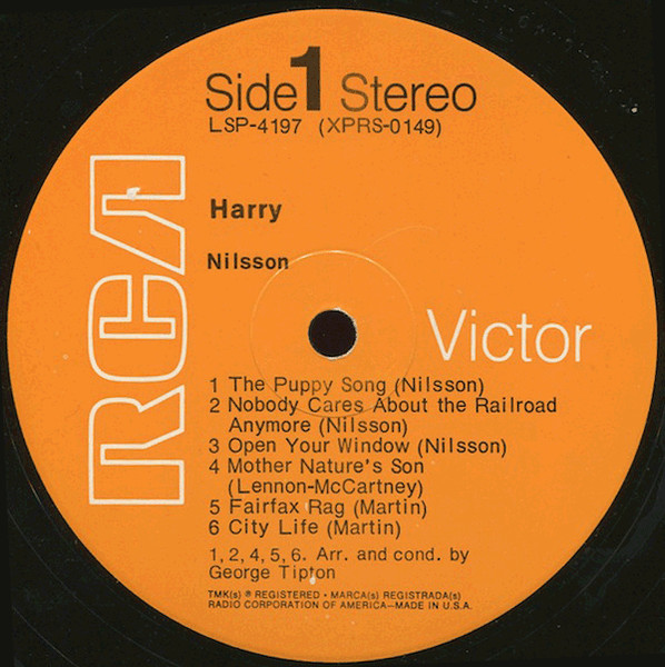 Harry Nilsson - Harry | RCA Victor (LSP-4197) - 4