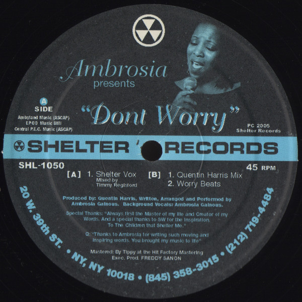 Ambrosia - Don't Worry | Shelter Records (SHL-1050)