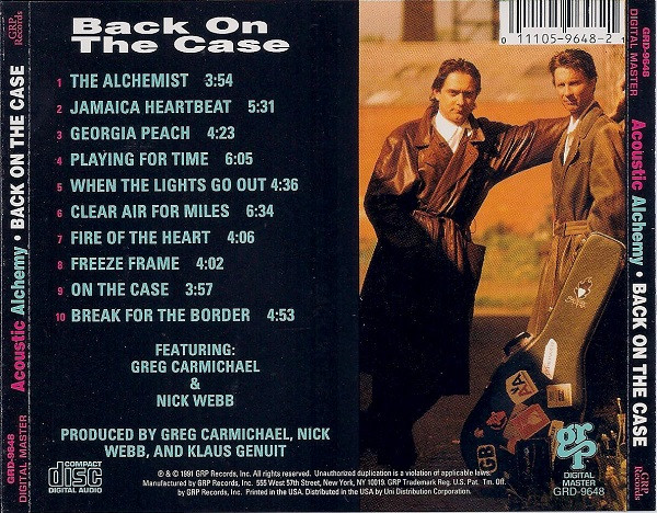 Acoustic Alchemy - Back On The Case | GRP (GRD-9648) - 2