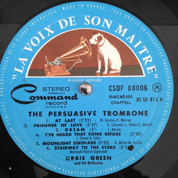 Urbie Green And His Orchestra - The Persuasive Trombone Of Urbie Green | Command (CSDF 80006) - 3 Urbie Green And His Orchestra - The Persuasive Trombone Of Urbie Green | Command (CSDF 80006) - 3