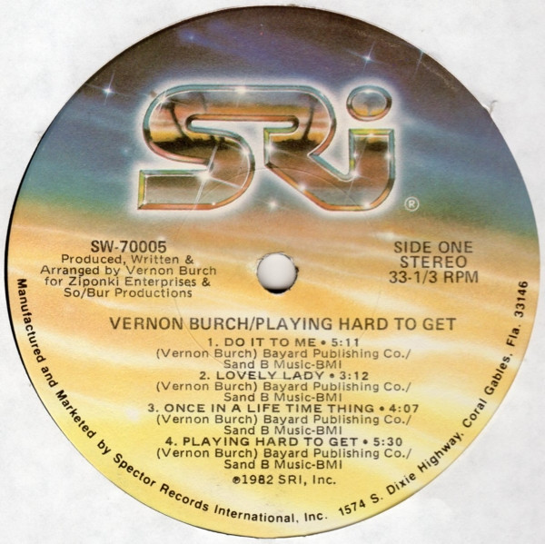Vernon Burch - Playing Hard To Get | Spector Records International (SW 70005) - 3 Vernon Burch - Playing Hard To Get | Spector Records International (SW 70005) - 3