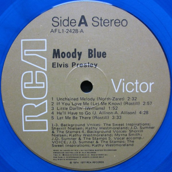 Elvis Presley - Moody Blue | RCA Victor (AFL1-2428) - 3 Elvis Presley - Moody Blue | RCA Victor (AFL1-2428) - 3