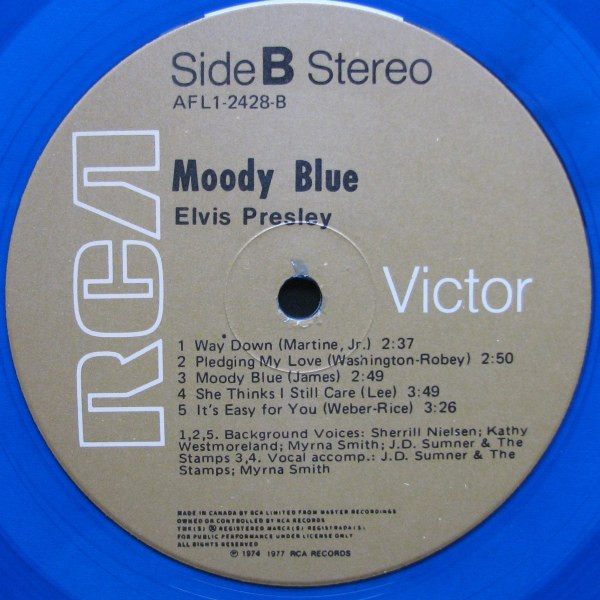 Elvis Presley - Moody Blue | RCA Victor (AFL1-2428) - 4 Elvis Presley - Moody Blue | RCA Victor (AFL1-2428) - 4