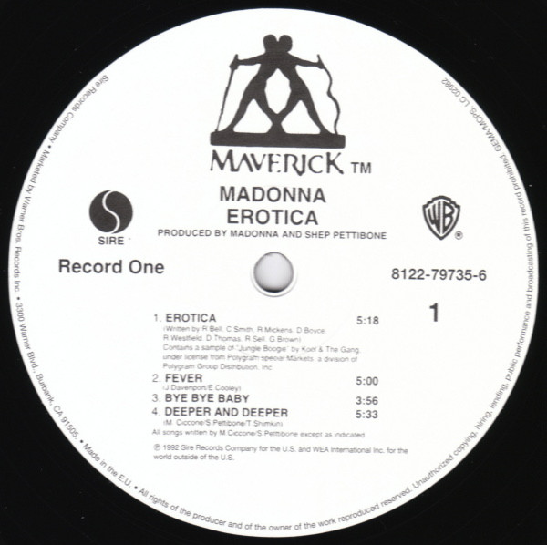Madonna - Erotica | Maverick (8122-79735-6) - 4