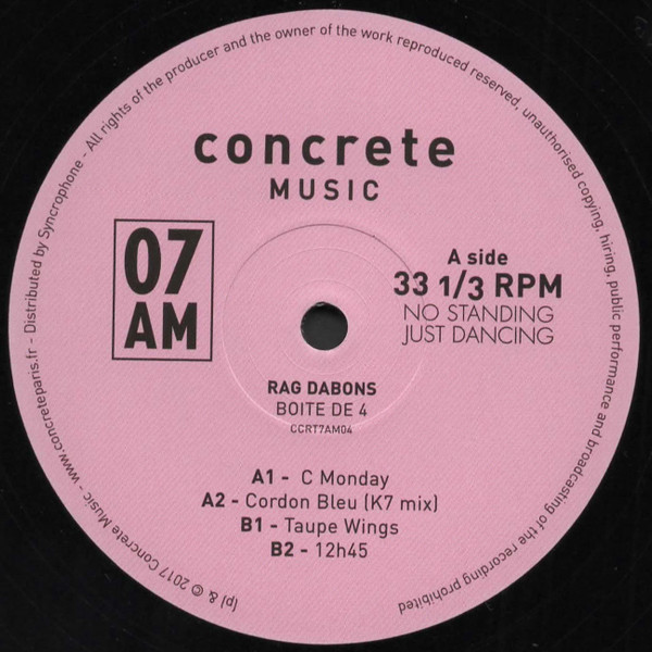 Rag Dabons - Boîte de 4 EP | Concrete Music 7AM (CCRT07AM04) - main Rag Dabons - Boîte de 4 EP | Concrete Music 7AM (CCRT07AM04) - main