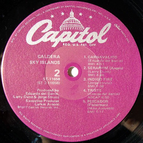 Caldera - Sky Islands | Capitol Records (ST-11658) - 4 Caldera - Sky Islands | Capitol Records (ST-11658) - 4