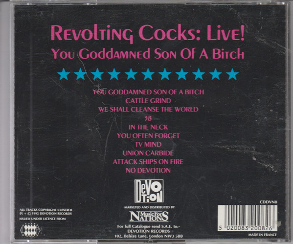 Revolting Cocks - Live! You Goddamned Son Of A Bitch | Devotion (CDDVN8) - 2
