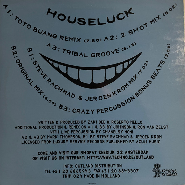 Sensory Productions - Houseluck | Outland Records (TRIP 024) - 2 Sensory Productions - Houseluck | Outland Records (TRIP 024) - 2