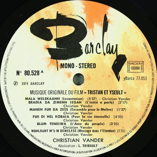 Christian Vander - Tristan Et Yseult | Barclay (80.528) - 2 Christian Vander - Tristan Et Yseult | Barclay (80.528) - 2