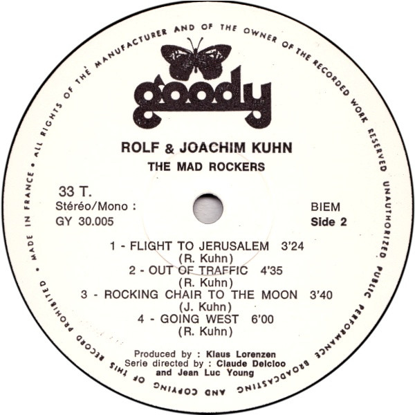 The Kühn Brothers & The Mad Rockers - Rolf & Joachim Kuhn And The Mad Rockers | Goody (GY 30005) - 4