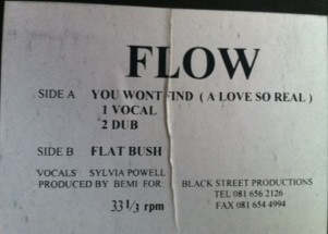 Flow - You Won't Find (A Love So Real) | Black Street Productions (BST 001)
