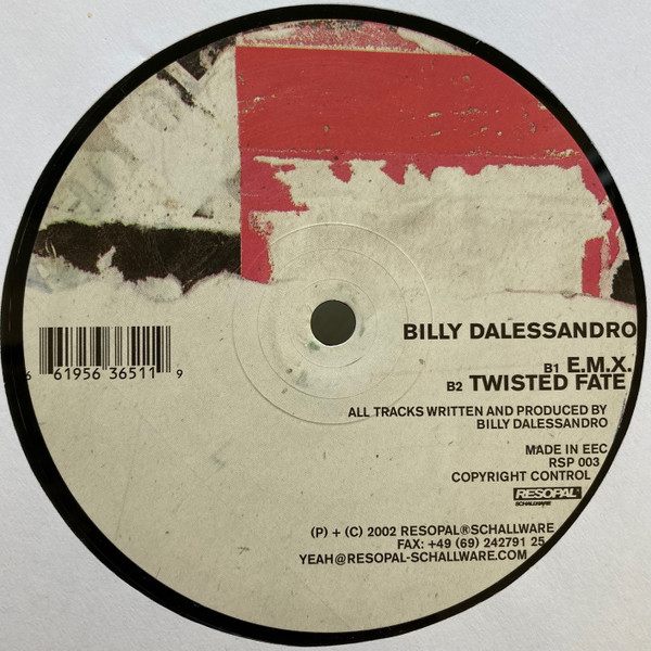 Billy Dalessandro - Dark Matter | Resopal Schallware (RSP 003) - main