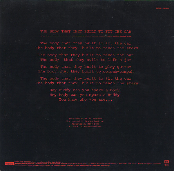 Blurt - The Body That They Built To Fit The Car | Toeblock (TBMS 2.00007 E) - 2