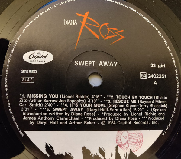 Diana Ross - Swept Away | Capitol Records (64 2402251) - 3 Diana Ross - Swept Away | Capitol Records (64 2402251) - 3