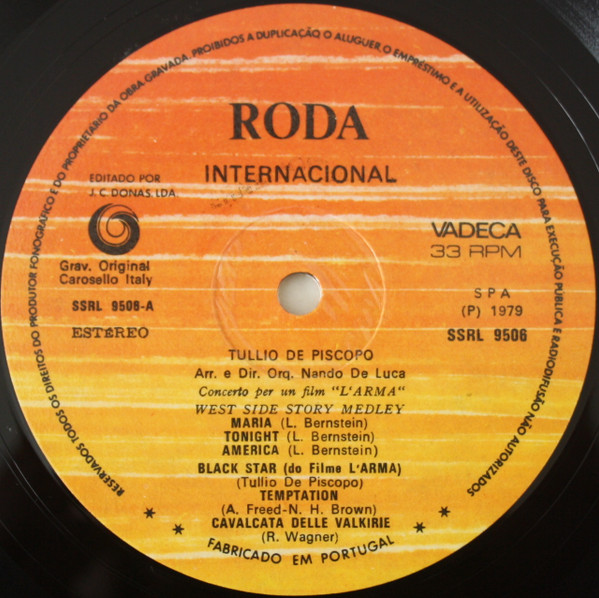 Tullio De Piscopo - Concerto Per Un Film: "L'Arma" | Roda (SSRL 9506) - 2