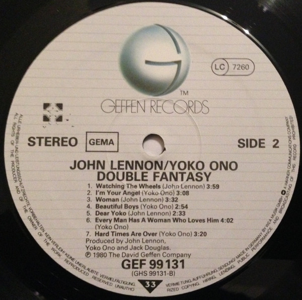 John Lennon & Yoko Ono - Double Fantasy | Geffen Records (GEF 99 131) - 4
