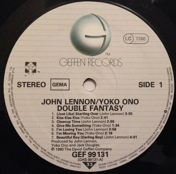 John Lennon & Yoko Ono - Double Fantasy | Geffen Records (GEF 99 131) - 3