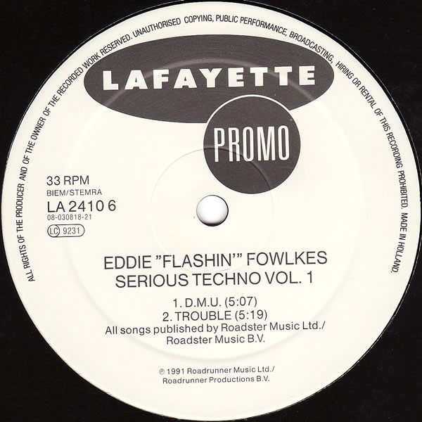 Eddie Fowlkes - Serious Techno Vol. 1 | Lafayette (LA 2410 6) - main Eddie Fowlkes - Serious Techno Vol. 1 | Lafayette (LA 2410 6) - main