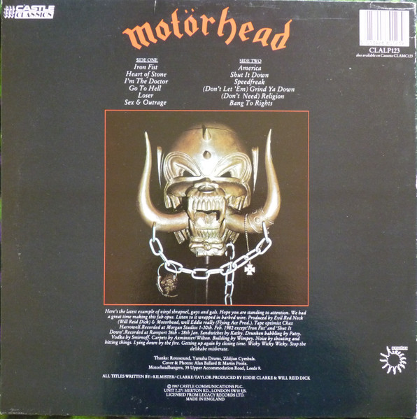 Motörhead - Iron Fist | Castle Classics (CLALP123) - 3