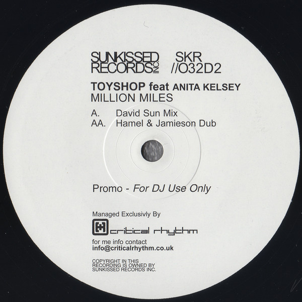 Toy Shop Feat. Anita Kelsey - Million Miles | Sunkissed Records (SKR032-d2)