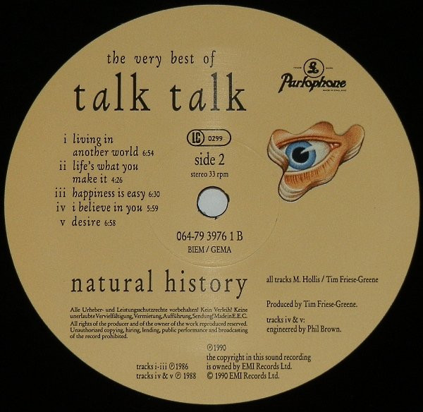 Talk Talk - Natural History (The Very Best Of Talk Talk) | EMI (064-79 3976 1) - 4