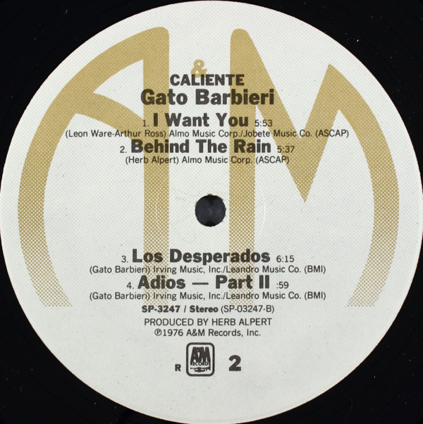 Gato Barbieri - Caliente! | A&M Records (SP-3247) - 2