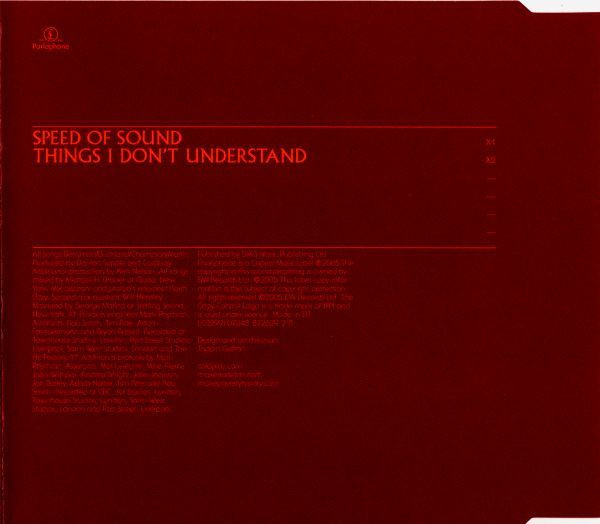 Coldplay - Speed Of Sound | Parlophone (07243 872629 2 8) - 3