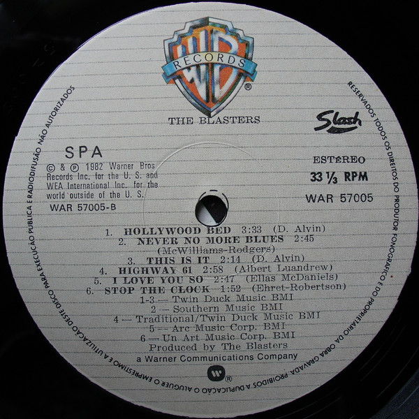 The Blasters - The Blasters | Warner Bros. Records (WAR 57 005) - main
