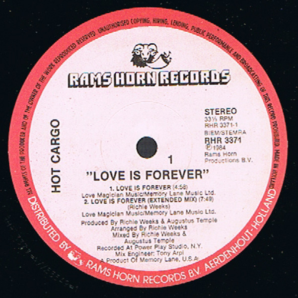 Hot Cargo - Love Is Forever | Rams Horn Records (RHR 3371) - main