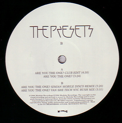 The Presets - Are You The One? | Modular Recordings (MCST 40454) - 3