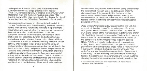 Cornelius Cardew - John Tilbury - Piano Music 1959-70 | Matchless Recordings (MRCD29) - 3 Cornelius Cardew - John Tilbury - Piano Music 1959-70 | Matchless Recordings (MRCD29) - 3