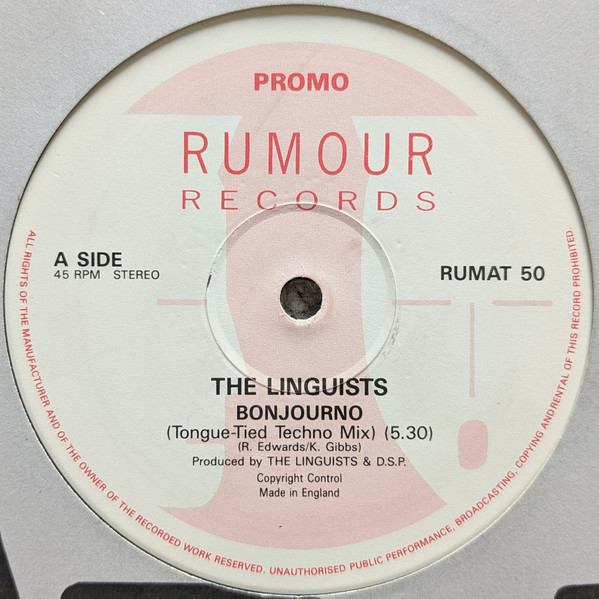 The Linguists - Bonjourno | Rumour Records (RUMAT 50)