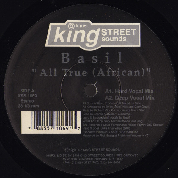 Basil - All True (African) | BPM King Street Sounds (KSS 1069) - 2 Basil - All True (African) | BPM King Street Sounds (KSS 1069) - 2