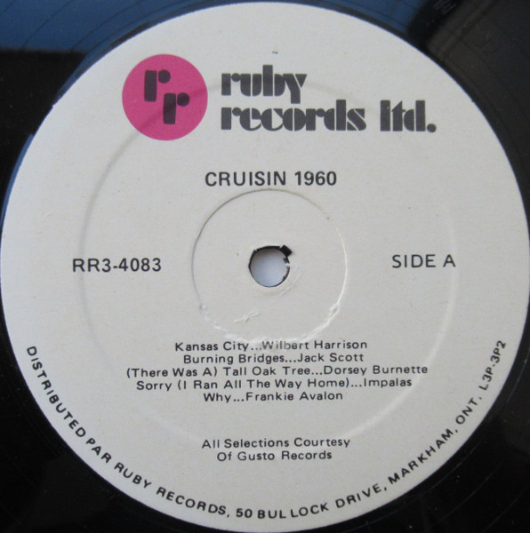 Various - Cruisin' 1960 [Vinyl] | Ruby Records Limited (RR3-4083) - 3